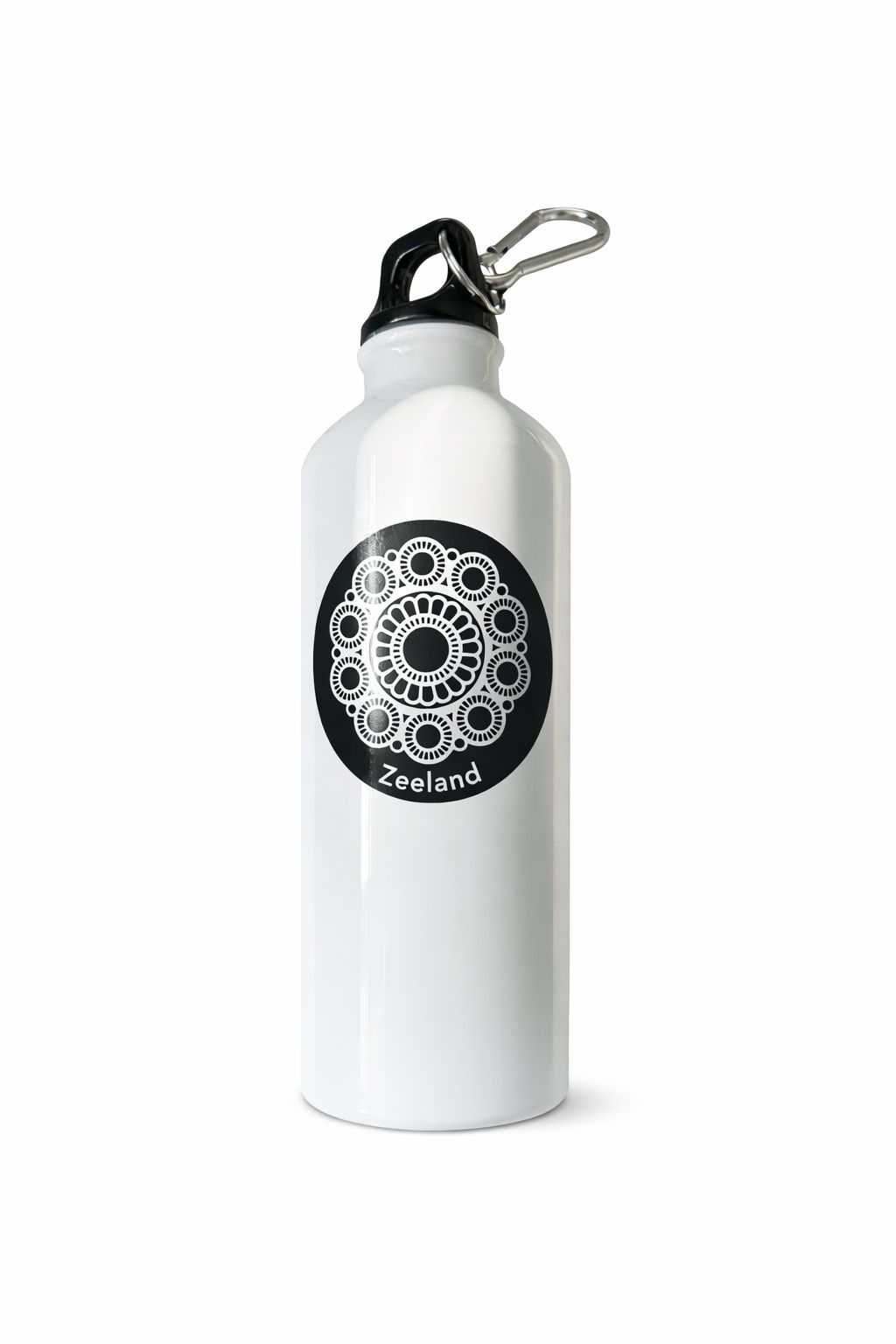 Water bottle Zeelandic button with carabiner