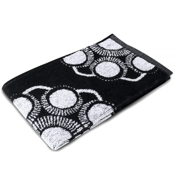 Guest towel Zeeland button black/white