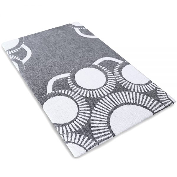 Tea towel Zeeland button black/white