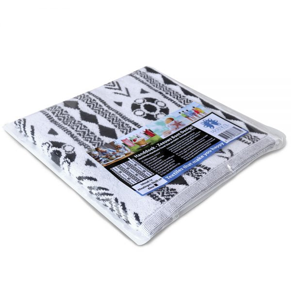 Hand and kitchen towel Zeeland apron print black/white