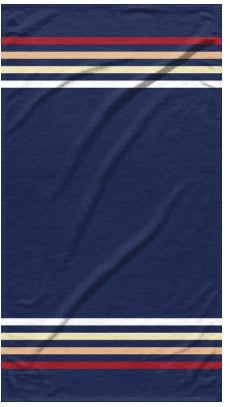 Beach towel/bath sheet XXL 100x180 cm nautical stripes