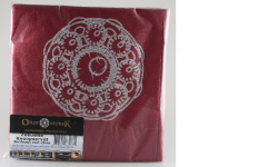 Napkins Zeeland button red
