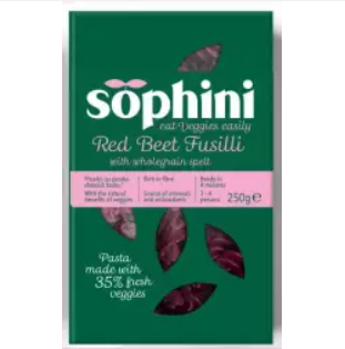 Zeeland vegetable pasta Sophini – Beetroot Fusili 250 grams
