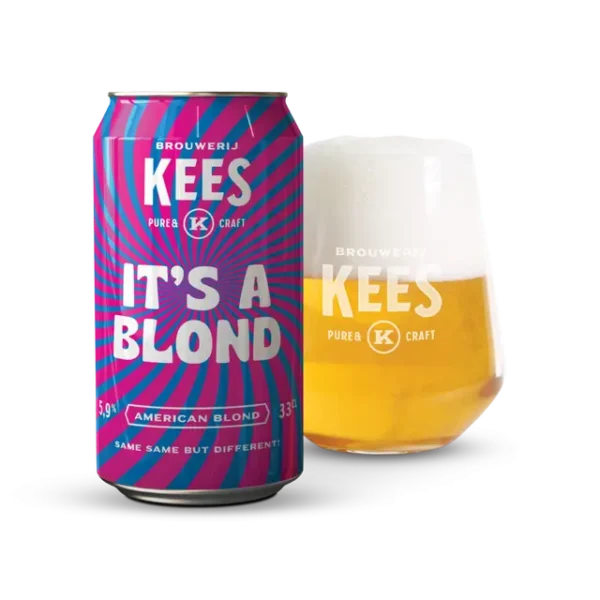 It's a blond 33cl blik (6%)