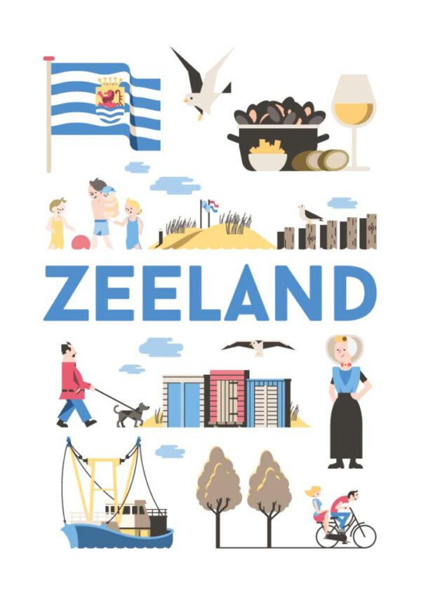 Zeeland illustratie poster a4