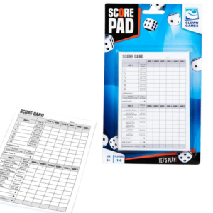 Score pad score card clown games