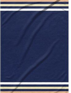 Handdoek badlaken maritiem blauw met strepen