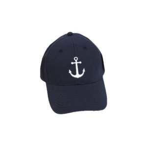 Pet navy blauw met anker